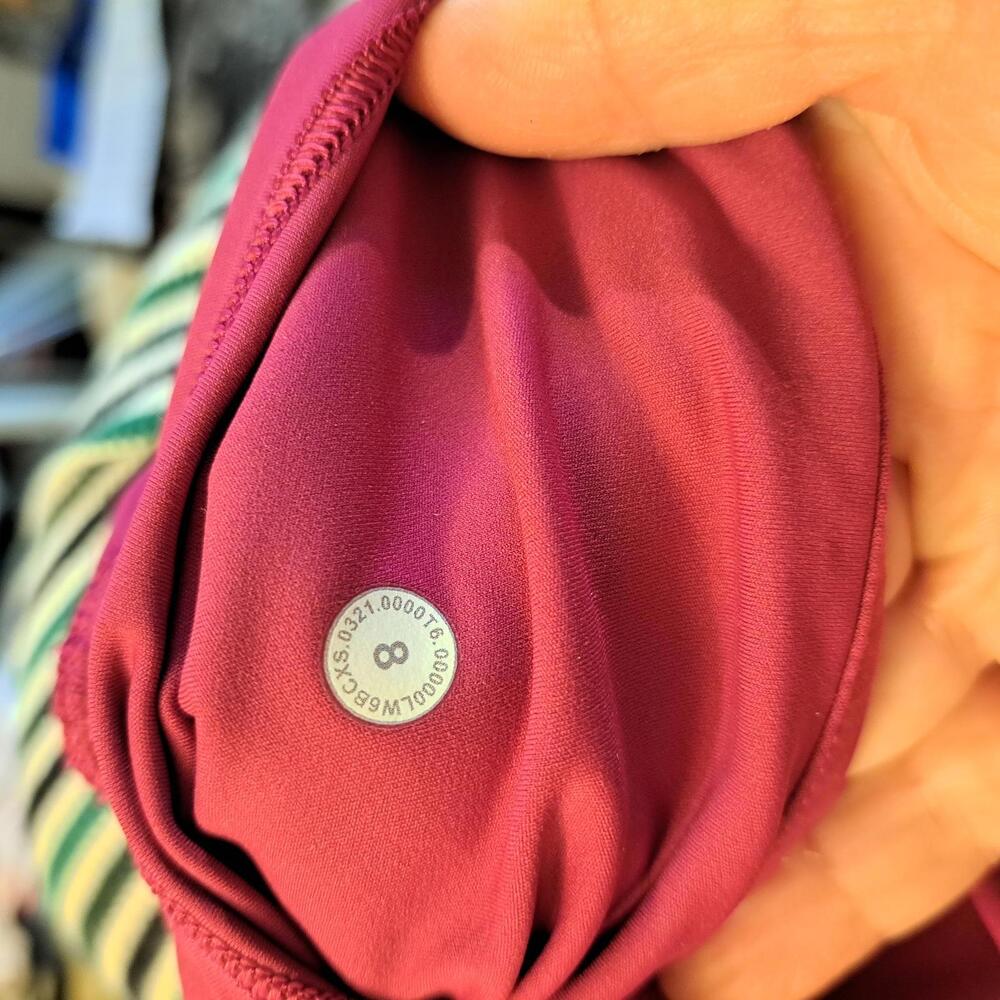 New! Lululemon Fast & Free HR 23" Wild Berry Leggings - Size 8 - Picture 6 of 7